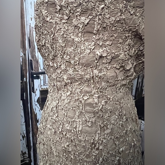 AKIRA Strapless Textured Tan Dress - Picture 6 of 8